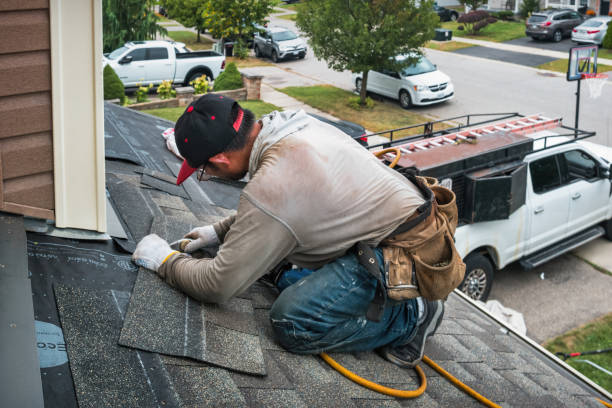 Professional Roof Installation technician working in Copiague, NY